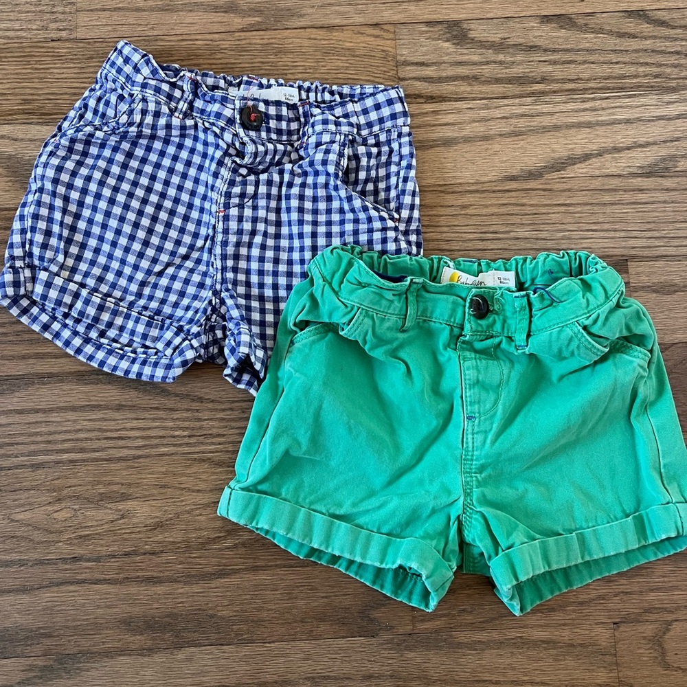 Baby Boden shorts 12-18mos - 2 pair